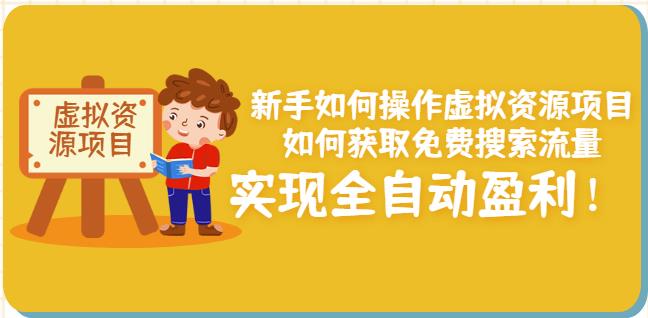 新手如何操作虚拟资源项目：如何获取免费搜索流量，实现全自动盈利！-徐哥轻创网