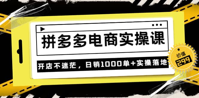 《拼多多电商实操课》开店不迷茫，日销1000单 实操落地（价值299元）-徐哥轻创网