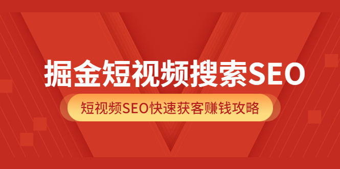 掘金短视频搜索SEO，短视频SEO快速获客赚钱攻略（价值980）-徐哥轻创网