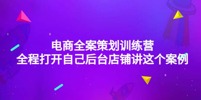 电商全案策划训练营：全程打开自己后台店铺讲这个案例（9节课时）-徐哥轻创网