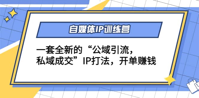 自媒体IP训练营(12 13期)一套全新的“公域引流，私域成交”IP打法-徐哥轻创网