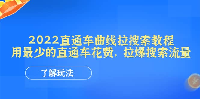 2022直通车曲线拉搜索教程：用最少的直通车花费，拉爆搜索流量-徐哥轻创网