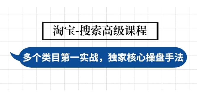 淘宝-搜索高级课程：多个类目第一实战，独家核心操盘手法-徐哥轻创网