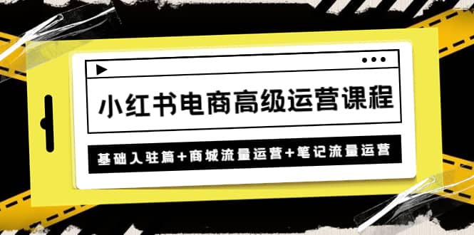 小红书电商高级运营课程：基础入驻篇 商城流量运营 笔记流量运营-徐哥轻创网