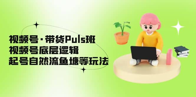 视频号·带货Puls班，视频号底层逻辑，起号自然流鱼塘等玩法-徐哥轻创网