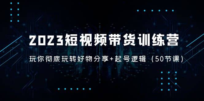 2023短视频带货训练营：带你彻底玩转好物分享 起号逻辑（50节课）-徐哥轻创网