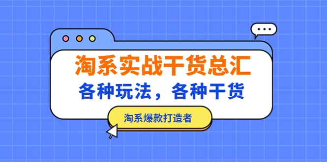 淘系实战干货总汇：各种玩法，各种干货，淘系爆款打造者-徐哥轻创网