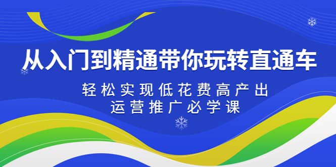 从入门到精通带你玩转直通车：轻松实现低花费高产出，35节运营推广必学课-徐哥轻创网