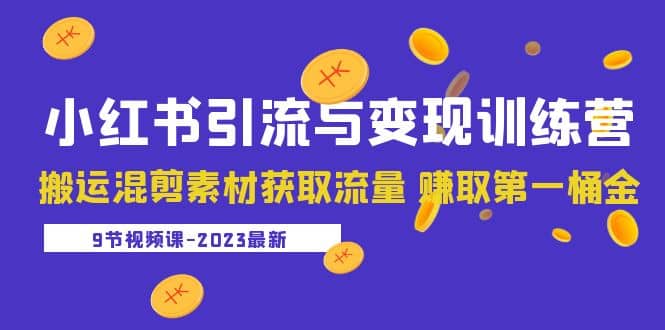 2023小红书引流与变现训练营：搬运混剪素材获取流量 赚取第一桶金（9节课）-徐哥轻创网