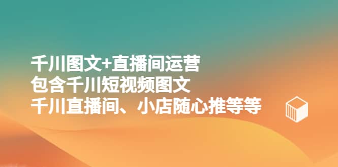 千川图文 直播间运营，包含千川短视频图文、千川直播间、小店随心推等等-徐哥轻创网