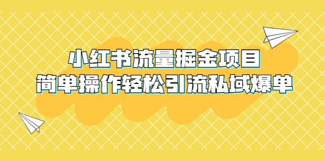 外面收费398小红书流量掘金项目，简单操作轻松引流私域爆单-徐哥轻创网