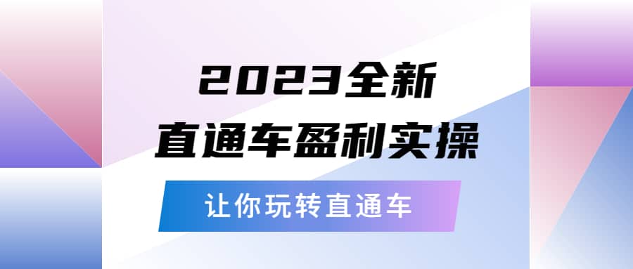 2023全新直通车·盈利实操：从底层，策略到搭建，让你玩转直通车-徐哥轻创网