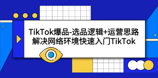 TikTok爆品-选品逻辑 运营思路：解决网络环境快速入门TikTok-徐哥轻创网