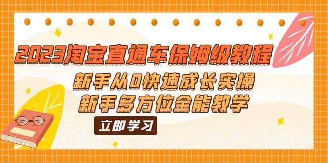 2023淘宝直通车保姆级教程：新手从0快速成长实操，新手多方位全能教学-徐哥轻创网