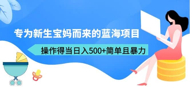 专为新生宝妈而来的蓝海项目，操作得当日入500 简单且暴力（教程 工具）-徐哥轻创网