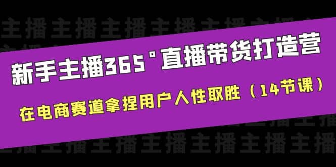 新手主播365°直播带货·打造营，在电商赛道拿捏用户人性取胜（14节课）-徐哥轻创网