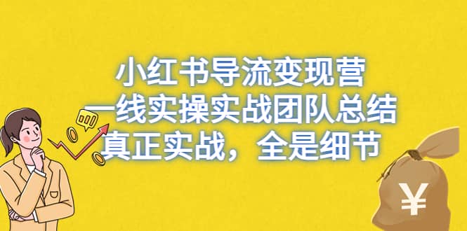 小红书导流变现营，一线实战团队总结，真正实战，全是细节，全平台适用-徐哥轻创网