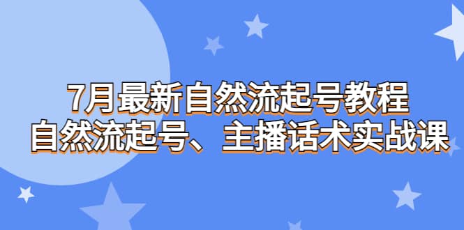 7月最新自然流起号教程，自然流起号、主播话术实战课-徐哥轻创网