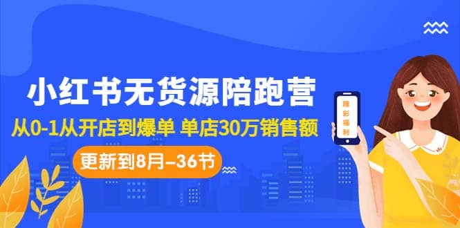 小红书无货源陪跑营：从0-1从开店到爆单 单店30万销售额（更至8月-36节课）-徐哥轻创网