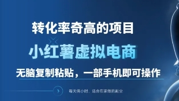 一单49.9，转化率奇高的项目，冷门暴利的小红书虚拟电商-徐哥轻创网