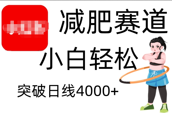 小红书减肥赛道，小白轻松日利润4000+-徐哥轻创网