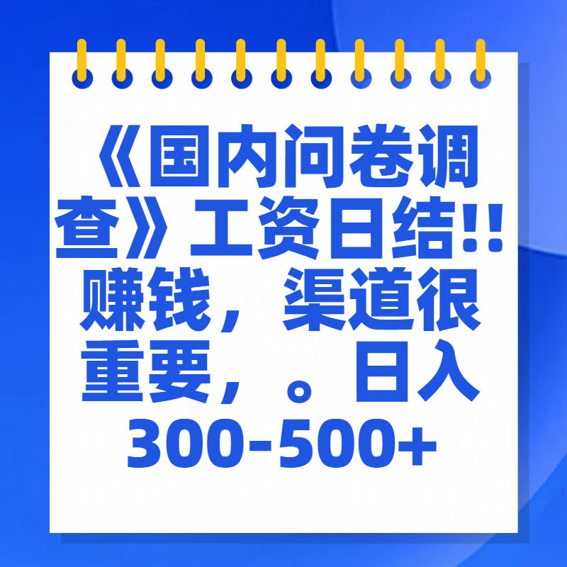 问卷调查答题，一个人在家也可以闷声发大财，小白一天2张，【揭秘】-徐哥轻创网